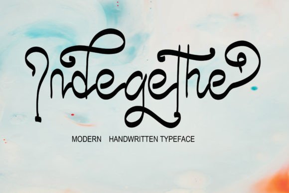 Indegethe: A Handwritten Font for Calm Editorial Design