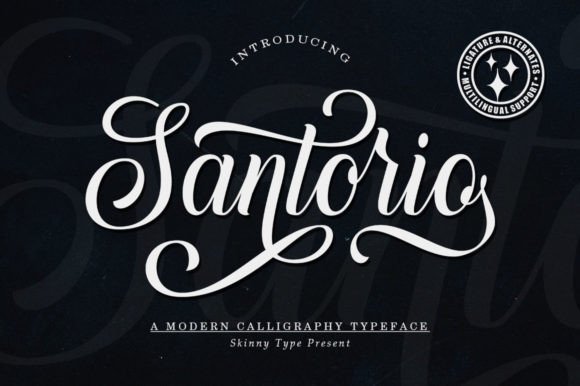 Santorio: A Distinctive Script Font for Modern Digital Design