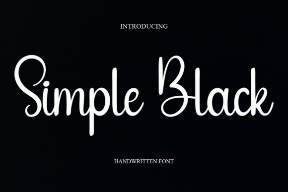 Simple Black: A Friendly Handwritten Font for Digital Identity